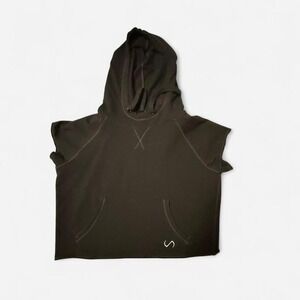 TLF Cropped Cap Sleeve Hoodie Black XS Women